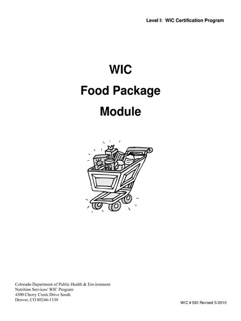 Fillable Online Wic Food Package Module Usda Fax Email Print Pdffiller