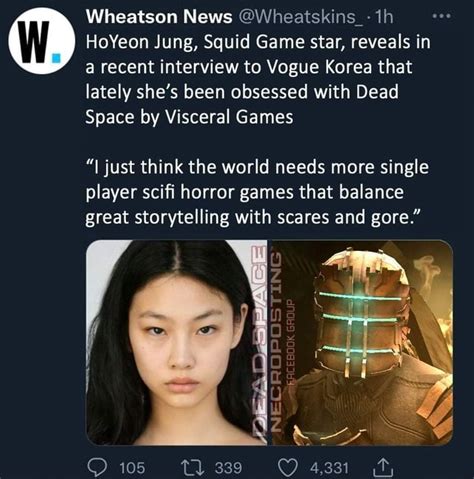 Wheatson News Wheatskins Th Hoyeon Jung Squid Game Star Reveals In A Recent Interview To