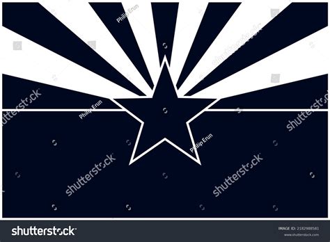 State Flag Arizona Black White Colors Stock Vector (Royalty Free ...