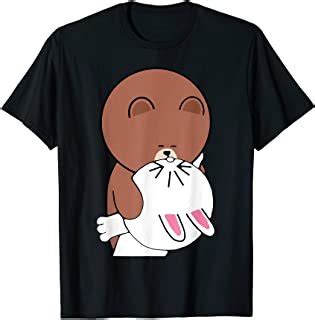 Cute Brown Bear Cony Bunny Rabbit Lovers Love Romantic Kiss Tee Shirt S 3XL