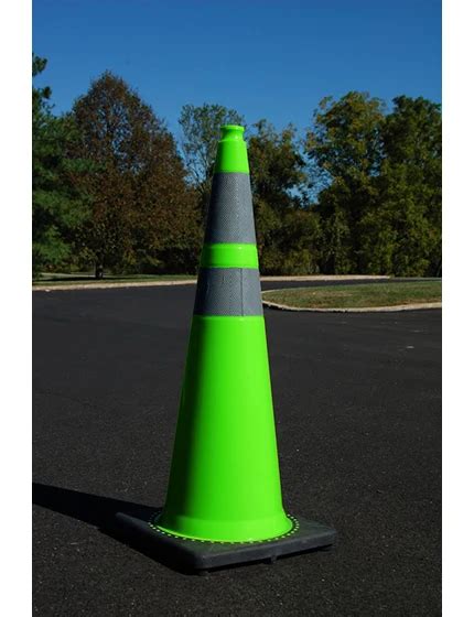 Lime Lb Jbc Cone W Reflective Collars Crl Src Traffic