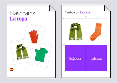 Flashcards La Ropa Vocabulario Soyvisual