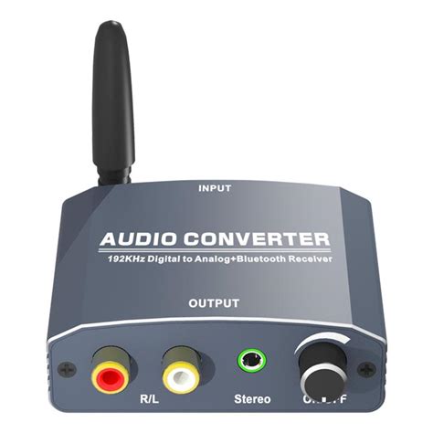 Convertidor de audio digital a analógico con receptor Bluetooth