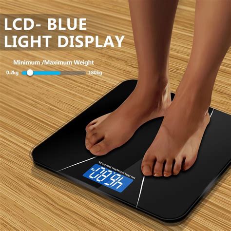 Zimtown Digital Electronic Lcd Personal Glass Bathroom Body Weight