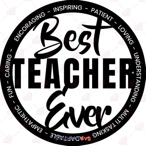 Best Teacher Ever Svg Images And Clipart Files Premiumsvg