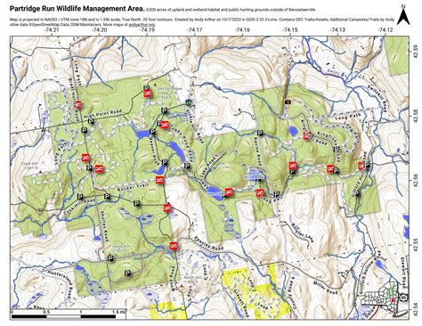 Map Partridge Run Wma Andy