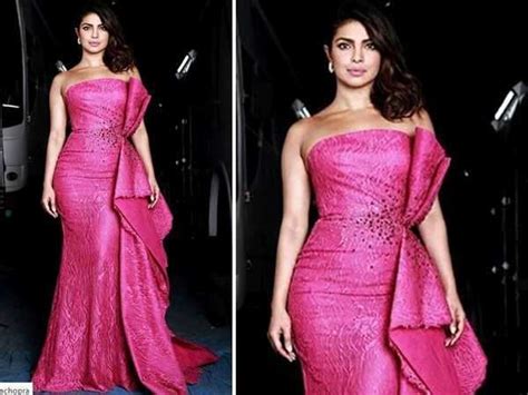 Image Result For Priyanka Chopra Pink Dress Strapless Dress Formal