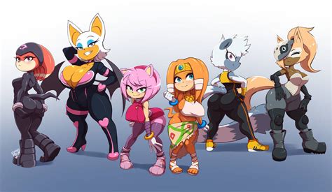 6 Girls 6girls Amy Rose Anthro Ass Ass Grab Bat Bat Wings Big Ass