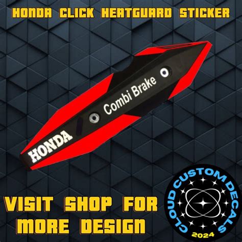 Honda Click V Combi Brake Heatguard Sticker Waterproof Machine