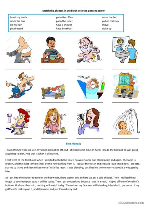 1 297 Daily Routines English Esl Worksheets Pdf And Doc