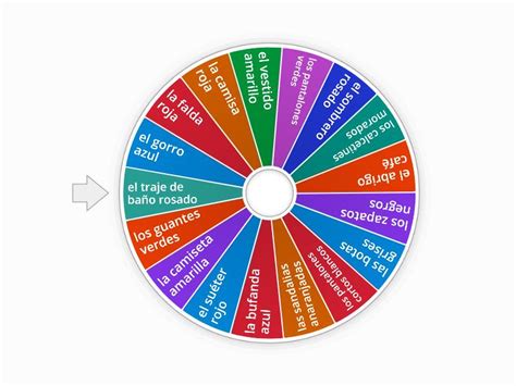 La Ropa Y Los Colores 2024 Spin The Wheel