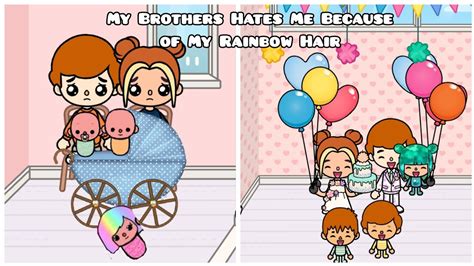 My Brothers Hate Me Because Of My Rainbow Hair Sad Story Toca