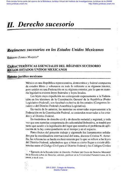 PDF I Fl Lf Derecho Sucesorio UNAMhistorico Juridicas Unam Mx