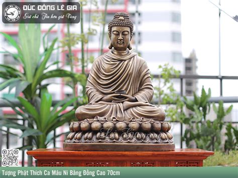 Tượng Phật Thích Ca Mâu Ni Bằng Đồng Cao 70cm