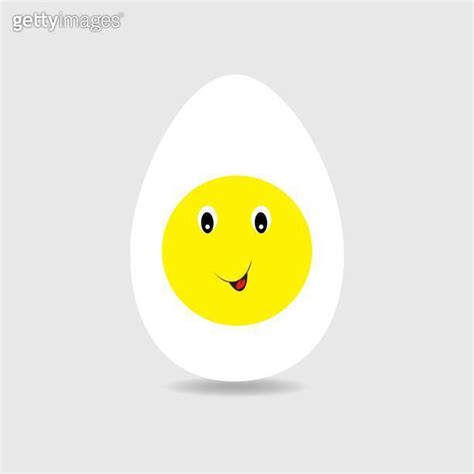 Funny Boiled Egg With Eyes Nose And Mouth 이미지 1873056625 게티이미지뱅크