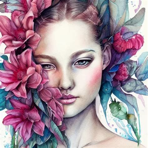 Watercolor Flower By Anna Dittmann By Marco Mazzoni Stable