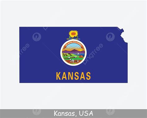 Kansas Map Flag Design Clip Borders Vector Design Clip Borders Png And Vector With