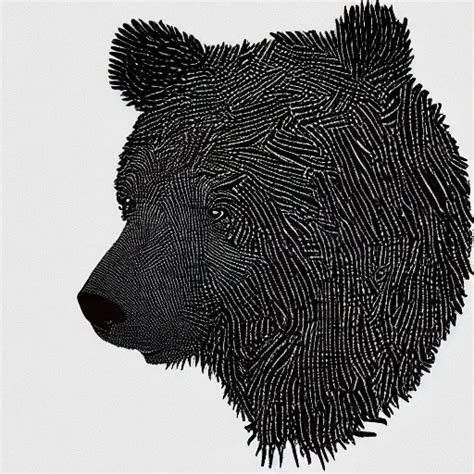 Radiohead Logo A Black And White Image Of A Bears Stable Diffusion