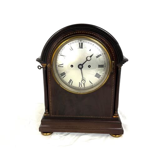 Small Twin Fusee 8 Day Striking Bracket Mantel Clock 19th Century