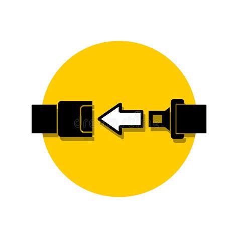 Seat Belt Icon Safety In The Car Or Airplane Stock Vector