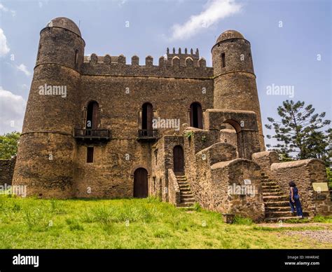 Fasil Ghebbi Royal Enclosure Or Fasilides Castle In Gondar Ethiopia