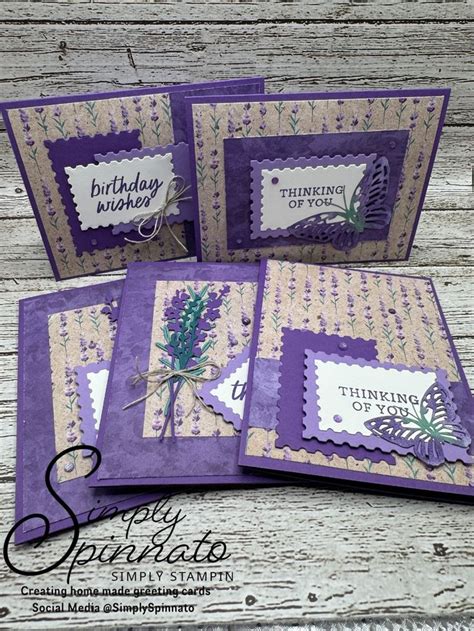 Perennial Lavender Cards One Sheet Of X Dsp Stampin Up In