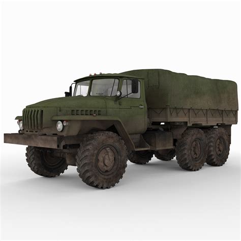 3ds Max Russian Army 6x6 Truck