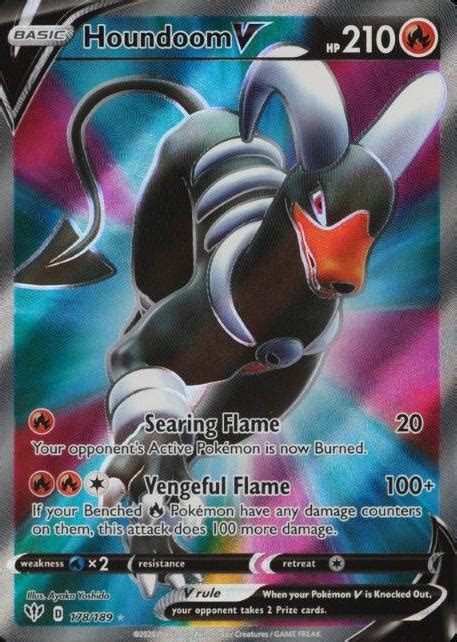 2020 Pokemon Sword Shield Darkness Ablaze Full Art Houndoom V 178