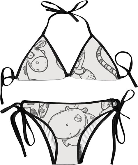 PlayA Conjunto de Bikini para Mujer Ajustable diseño de Cactus con Vector Engraving of