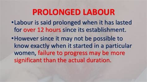 Prolonged labour