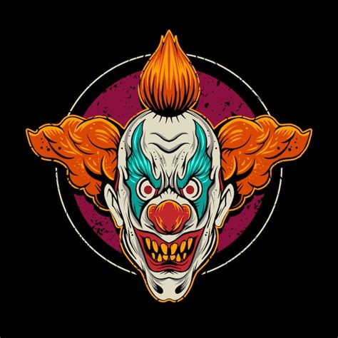 Premium Vector Clown Illustration With Circle