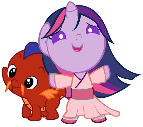 Twilight Sparkle And Spike As Mulan And Moo Shu My Little Pony Babies