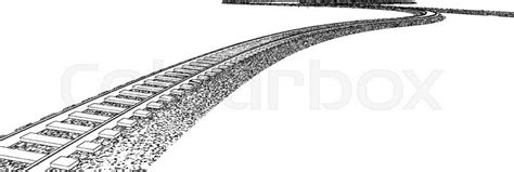 Vector Railroad track silhouettes. Railway tracks cartoon vector illustration. 9 | Stock Vector ...