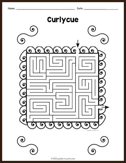 Printable Mazes For Kids 1st Grade