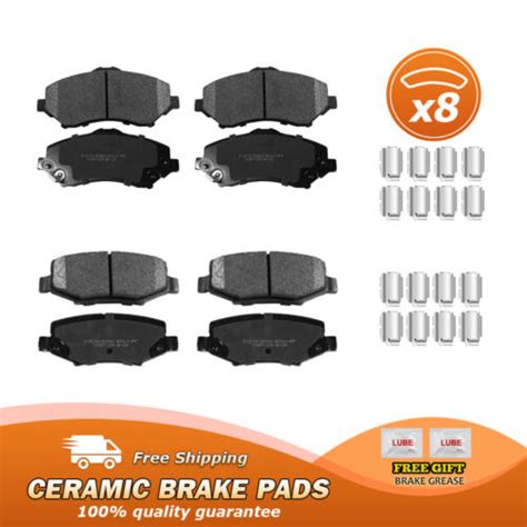 Front And Rear Ceramic Brake Pads W Hardware For 2007 2018 Jeep