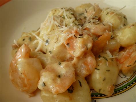 The Pastry Chef S Baking Shrimp And Gnocchi With Garlic Parmesan Cream Sauce