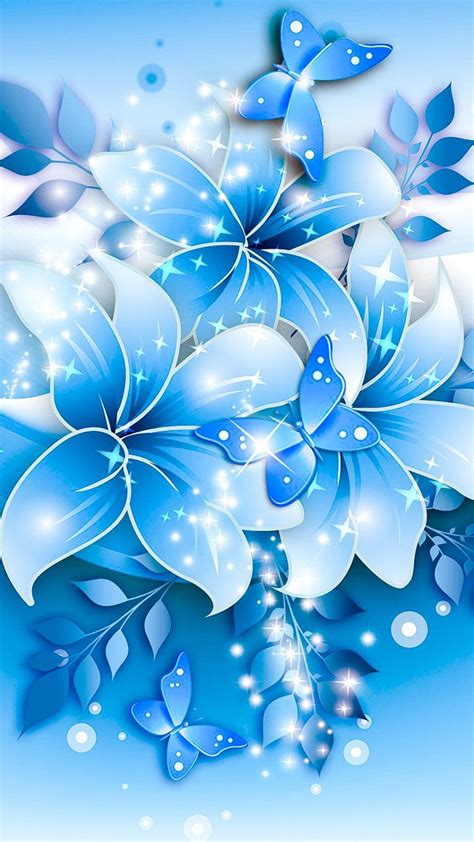 √ Blue Flower Background