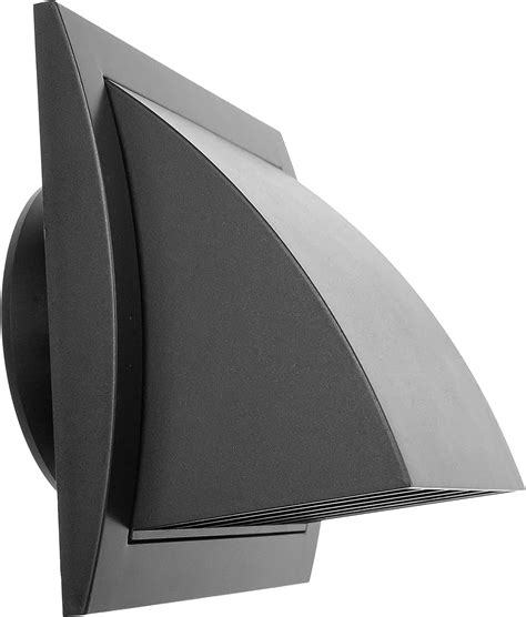 Buy 4 Inch Exhaust Hood Vent With Rain Cover And Flap Blackanthracite Indoor And Outdoor Air