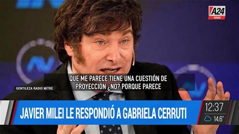 Javier Milei Le Respondi A Gabriela Cerruti Quien Lo Acus De Estar