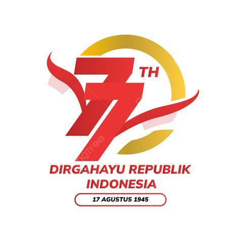 Dirgahayu Indonesia Vector Hd Png Images Lettering Of 77 Th Dirgahayu