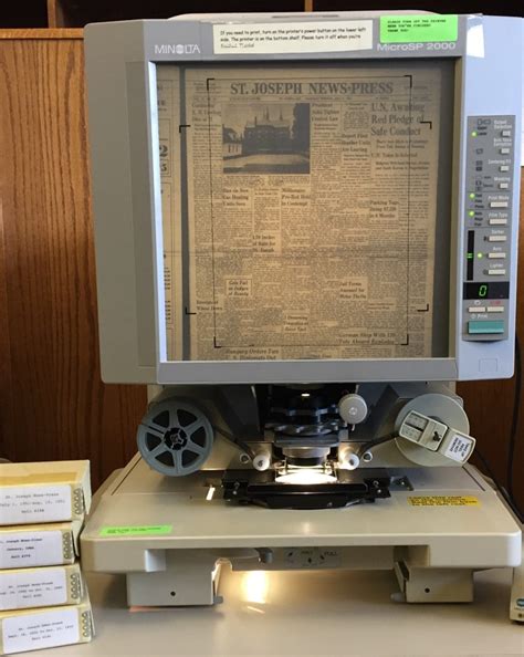 Microfilm St Joseph Public Library