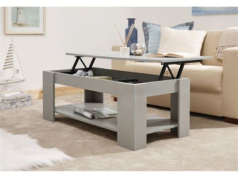 Multi Storage Classic Grey Living Room Lift Up Top Coffee Table