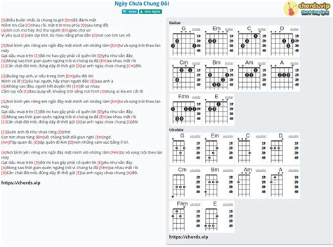 Chord Ngày Chưa Chung Đôi Tab Song Lyric Sheet Guitar Ukulele Chordsvip