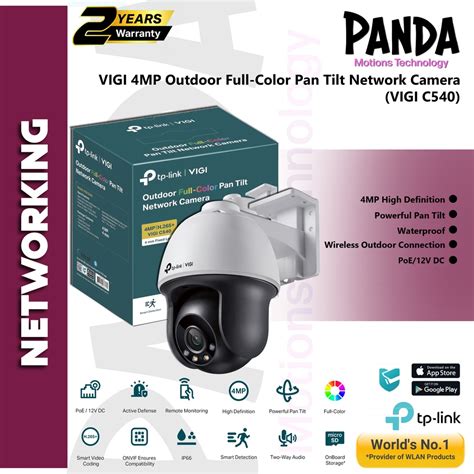 Tp Link Vigi Mp Outdoor Full Color Pan Tilt Network Camera Mp Mm