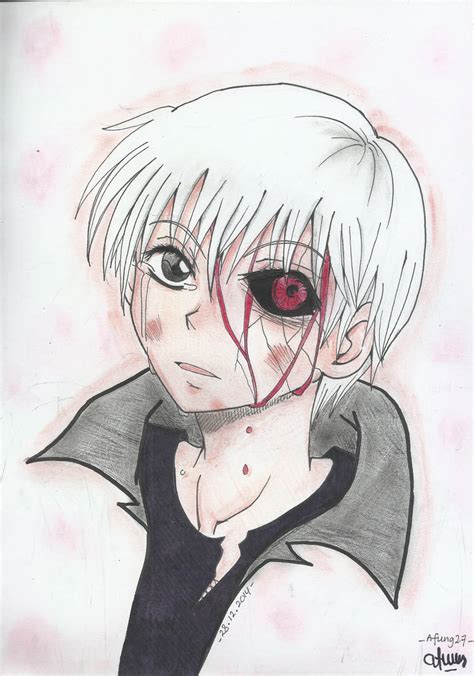 Coloured Kaneki Ken White Hair By Afung27 On Deviantart