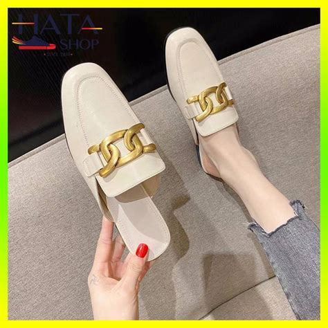 Sục nữ mũi vuông khuy xoắn chất da cao cấp cực đẹp sang chảnh HOT TREND 2021 Hatashop Shopee