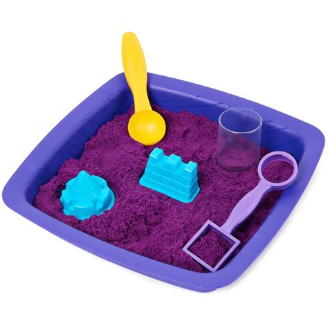 Kinetic Sand Shimmer Piasek Kinetyczny Zestaw Brokatowy Fioletowy