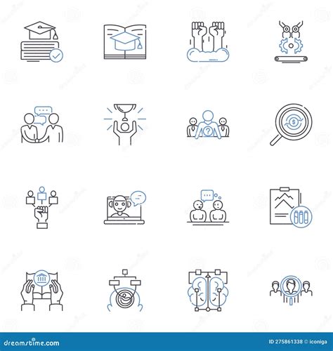 Harmonized Analyzing Line Icons Collection Harmonize Analyze Unify