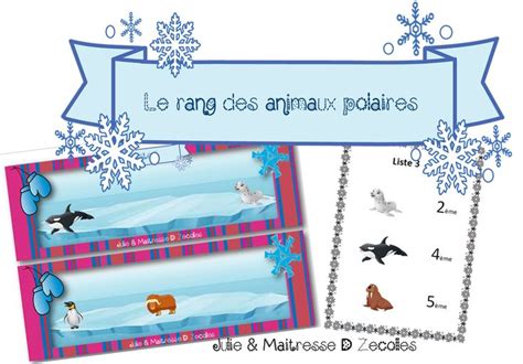 Banquise Hiver Position Des Animaux Avec L Aspect Ordinal Mes