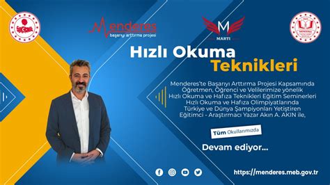 Hızlı Okuma ve Hafıza Teknikleri Eğitim Seminerleri Tüm Okullarımızda